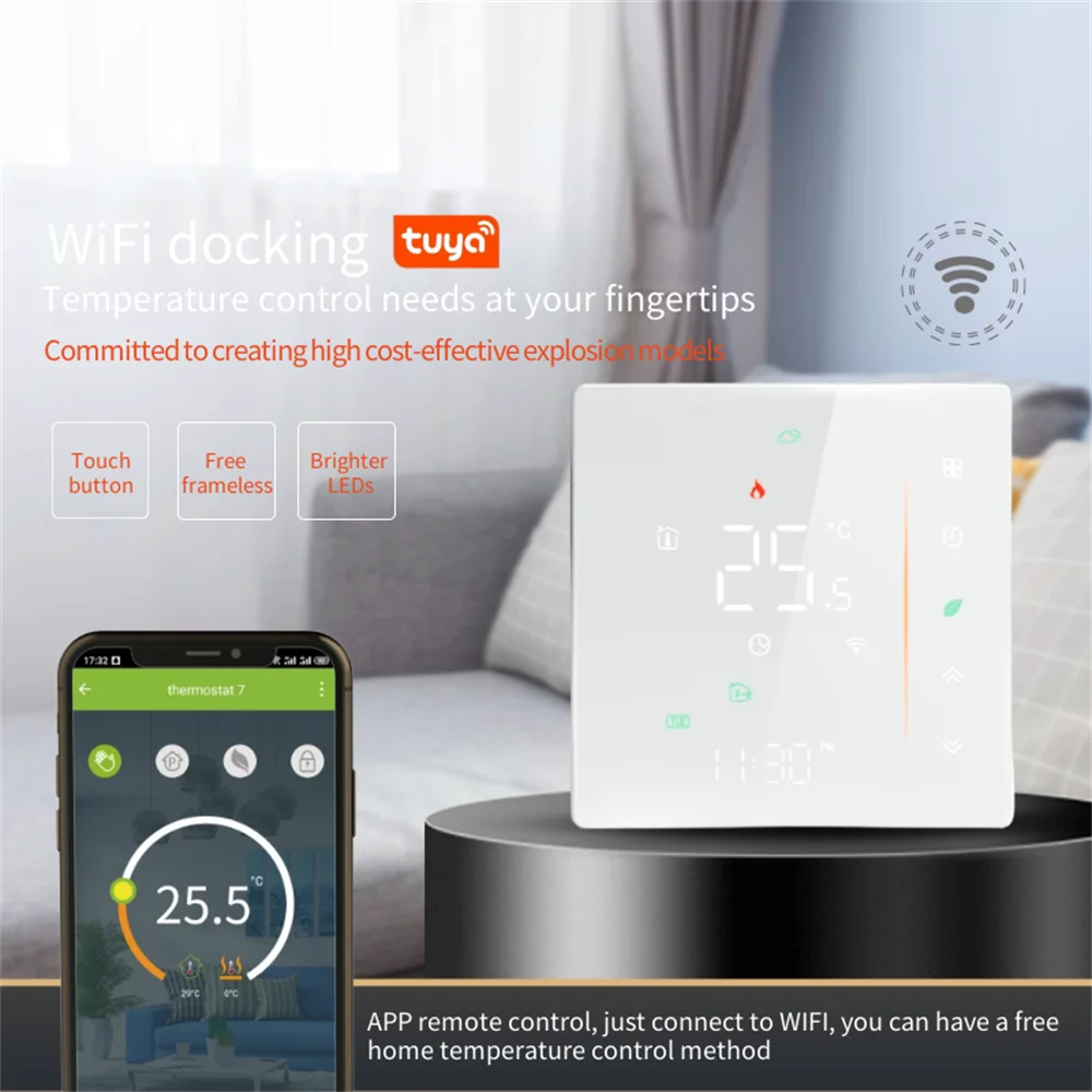 Thermostat WiFi Wireless Room Temperature Controller Water/Electric Floor Heating Gas Boiler Humidity Tuya Alexa