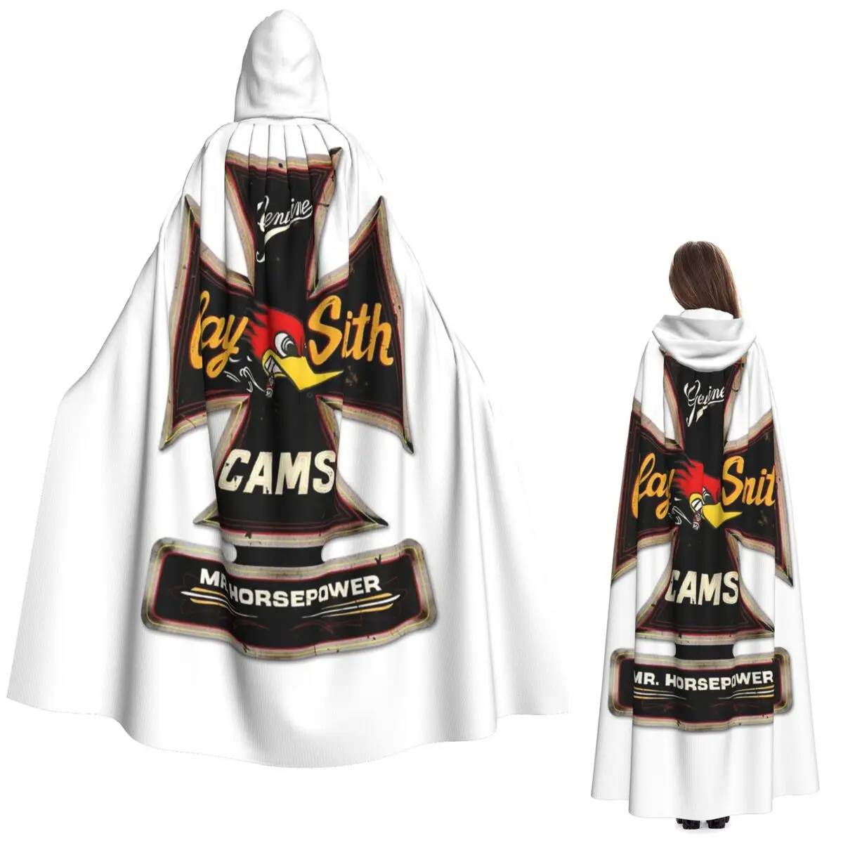 

Made In The USA Street Mr.Horsepower Clay Smith Cams Long Hooded Cloak Witch Medieval Costume Cosplay Cape HalloweenVampire