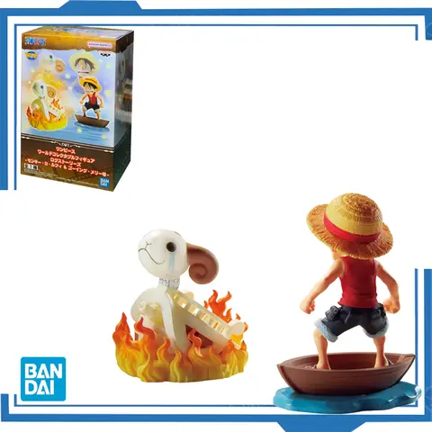 Bandai Original Banpresto One Piece World Collectable Figure WCF Monkey D Luffy Going Merry Action Figure Collectible Model Toys