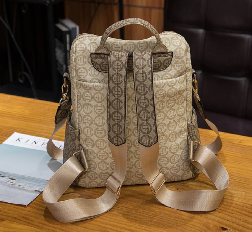 New Fashion Vintage High Quality Leather Travel Backpacks Women's Large Capacity Shoulder Bags School Bag Crossbody Backpack