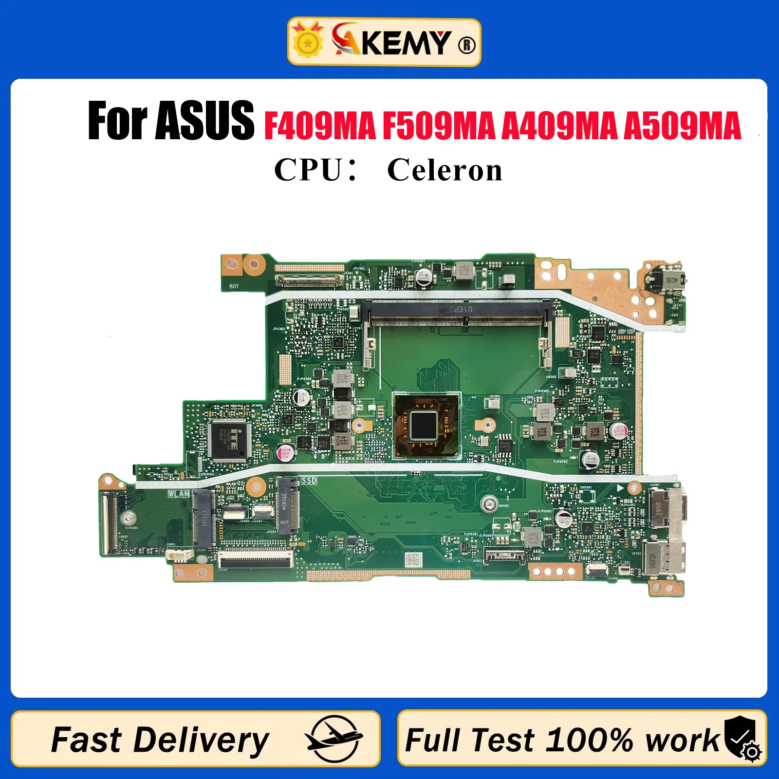 

Материнская плата для ноутбука X409MA для ASUS VivoBook X409M F409MA F509MA A409MA A509MA X409MA, материнская плата с процессором Celeron, ОК, быстрая доставка