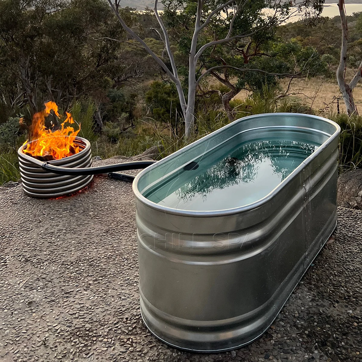 

Modern Design Stainless Steel Heating Coil Accessories Outdoor Water Storage Tank Hot Tub Wood Burning