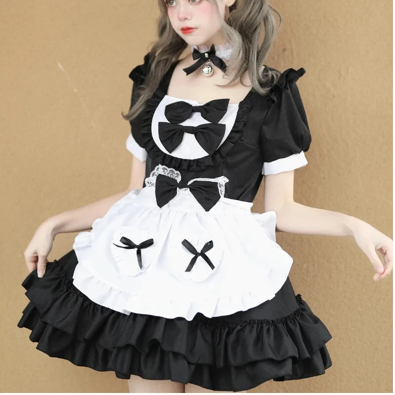 

Lolita Carnival Party Cosplay Anime Clothing Sexy Pink Maid Costume Japanese Sweet Women Dresses Role Play Dress