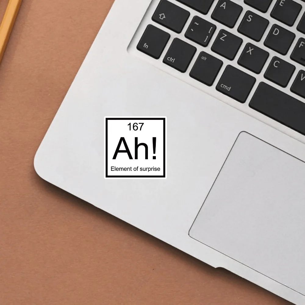 Ah! Element of Surprise Vinyl Decal, Waterproof Matte Self-adhesive Sticker for Car, Truck, Van, Window, Laptop & Water Bottle
