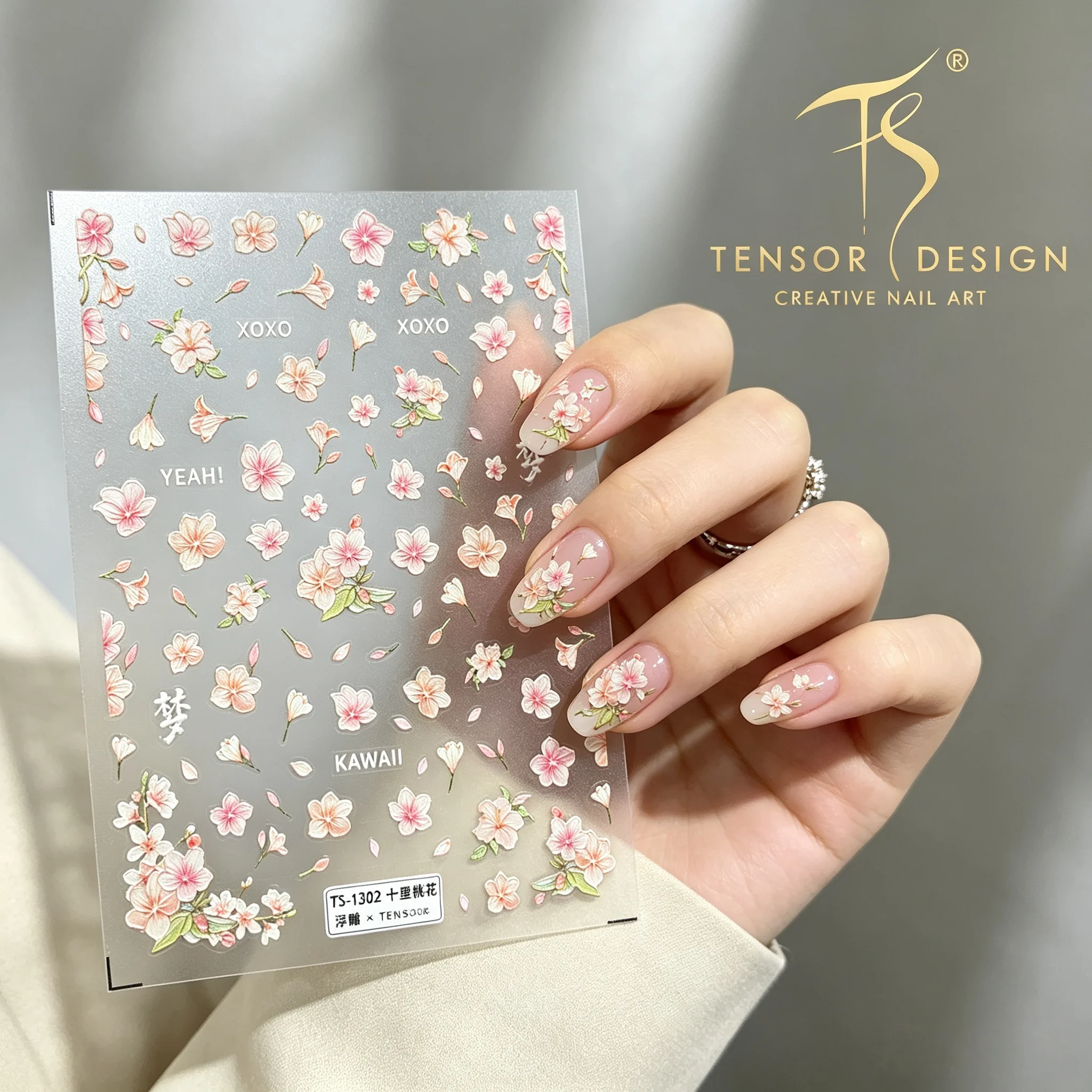 Embroidery Design 3D - Самоклеящиеся 3D-наклейки TENSOR NAIL с тиснением