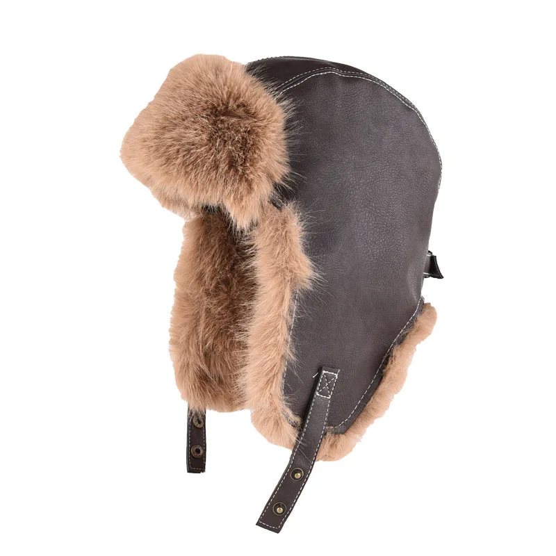 

Ushanka Unisex Autumn And Winter All-matching Fleece-lined Thickened Flight Helmet Cycling Plush Cold-proof Warm Earflaps Cap