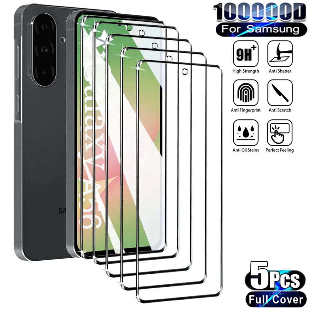 

5PCS 9H Glass For Samsung Galaxy A56 A36 A26 A16 A54 A14 A15 A25 A35 A12 A24 A13 A33 A34 A52 A53 A55 5G Screen Protectors Film