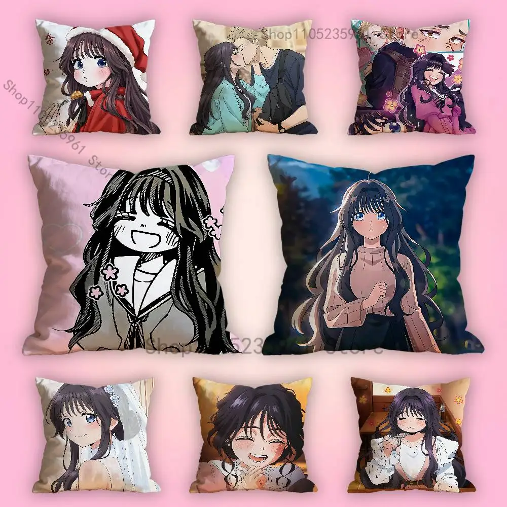 

K-KaorukoS W-WaguriS Print Polyester Pillow Case for Valentine gift Home Sofa Cushion Cover Decoration Custom