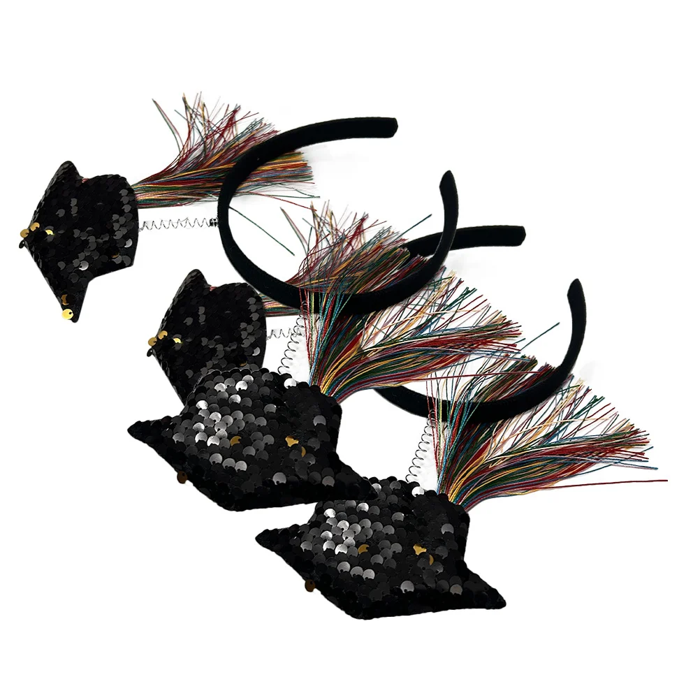 2 قطعة قبعة التخرج عقال الترتر غراد صغير غطاء الرأس حفلة التخرج صور الدعامة فئة 2024 مهرجان هيرباند #2