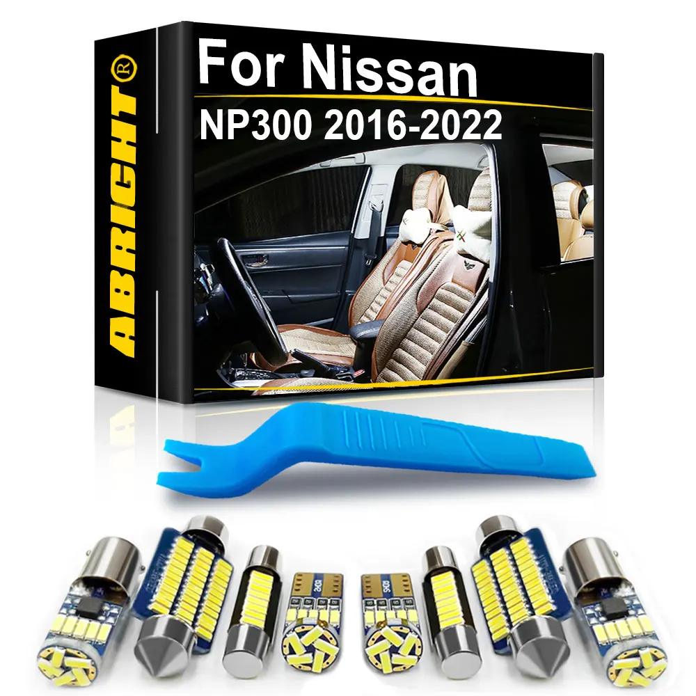 Car Interior LED Lights Canbus For Nissan NP300 Frontier 2016 2017 2018 2019 2020 2021 2022 Dome Door License Plate Lamp Kit