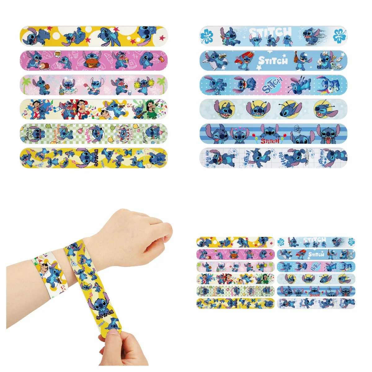 

New Stitch Clap Ring PVC Stitch Clap Bracelet Lilo & Stitch Fun Slap Bracelet