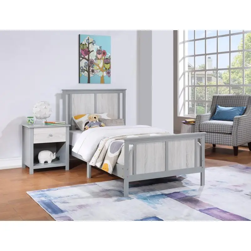 

Reversible Panel Twin Bed in Gray and Rockport Gray Color