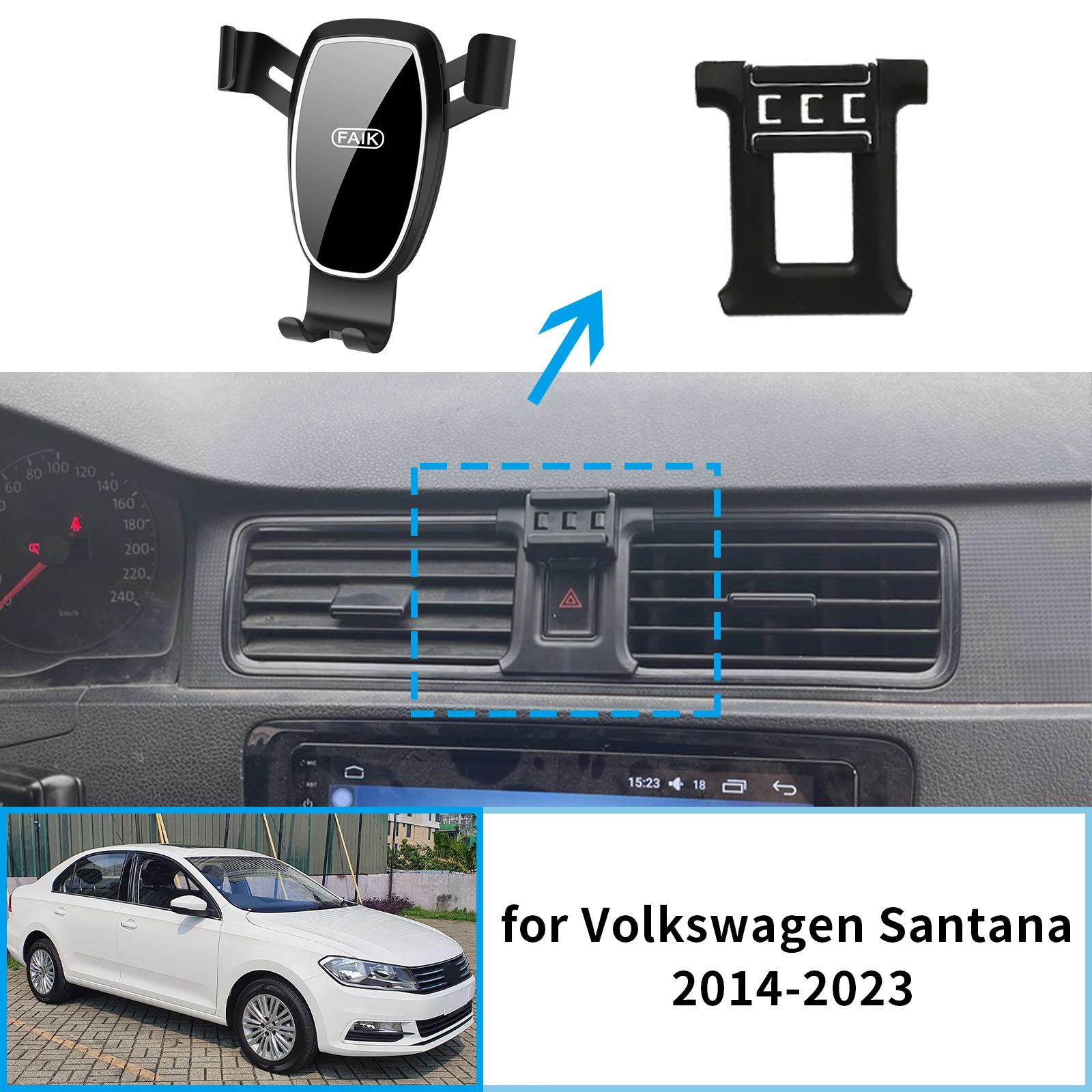 

for Volkswagen VW Santana A05 2013-2023 ​​Navigation Bracke Screen Base Phone Holder Mount Car ​​accessoires