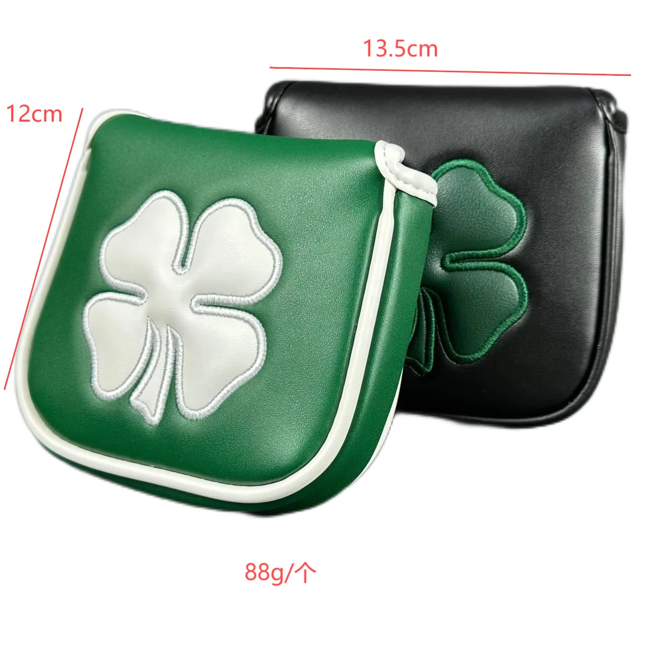 غطاء مضرب مربع مخطط من شامروك - غطاء رأس نادي الجولف بإغلاق مغناطيسي للرجال والنساء