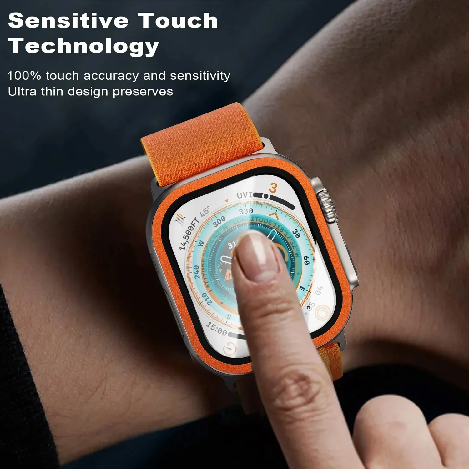 Titanium Metal Frame for Apple Watch Ultra 3 2 49mm 9H Tempered Glass Anti-Scratch film For Ultra3 Ultra2 Screen Protector 2025