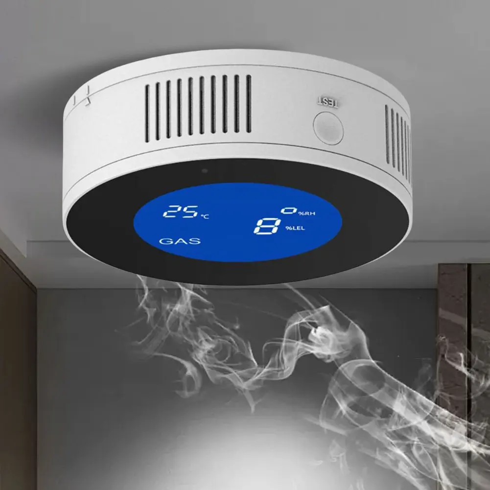 Detector de Gas Combustible WiFi, Sensor de fugas de Gas, alarma de fuga de Gas Combustible para cocina casera
