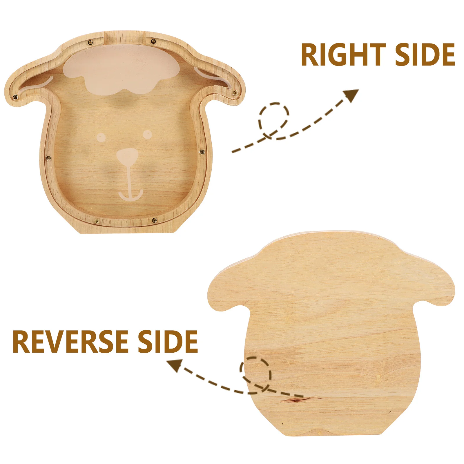 Hucha de conejo de madera, soporte decorativo único para dinero de escritorio para decoración de habitación de niños, bote para dinero, hucha en forma de Animal