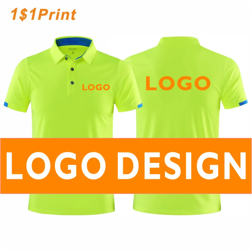 

Polo Shirt Quick-drying Sports Custom Print Company Brand Logo Casual Short Sleeved Polo Embroidery Printing Pattern