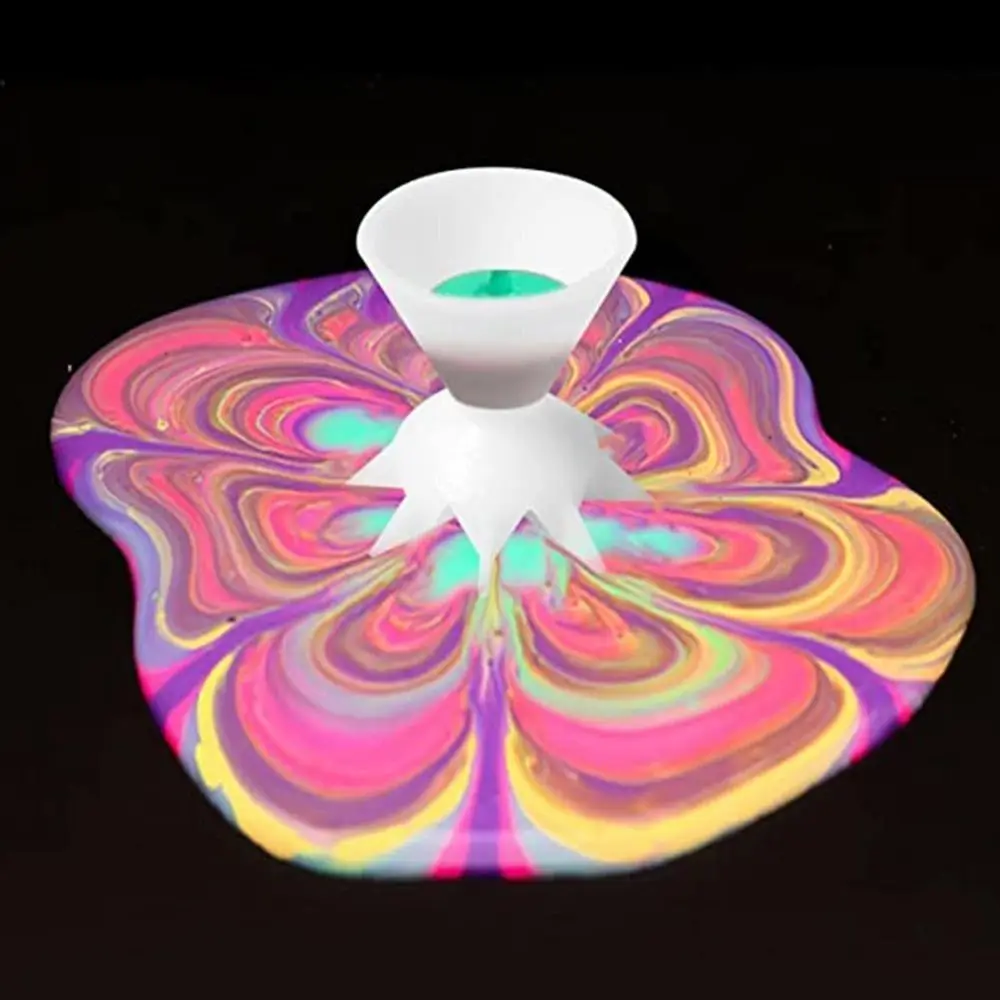7 Leg Funnel Paint Pouring Split Cup No Spill Design Multi-Funnel Split Pour Funnel Mixing Cup Mini Size Acrylic Pouring Cup