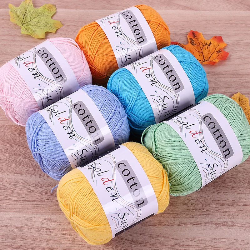 Paquete Grande de 300g de Hilo de Algodón 100% Puro, Hilo de Algodón Medio-Fino para Tejer a Mano, Hilo de Algodón Puro para Hacer Suéteres, Chalecos, Gorros y Mantas Pequeñas