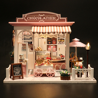 DIY Miniature Whimsy Dollhouse Kit 3D Puzzle Furniture Assembly Model Doll House Educational Wooden Toys For Children Gifts