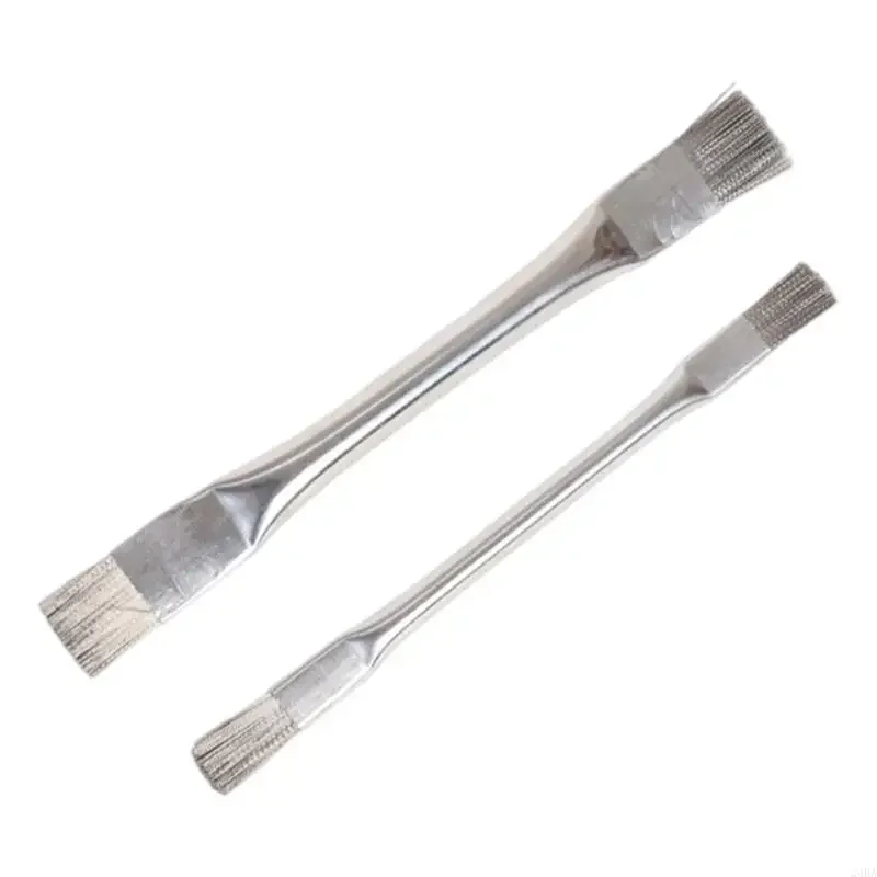 2Pcs Dense Steel Bristles Gaps Cleaners For Stubborn Grout Debris Removal