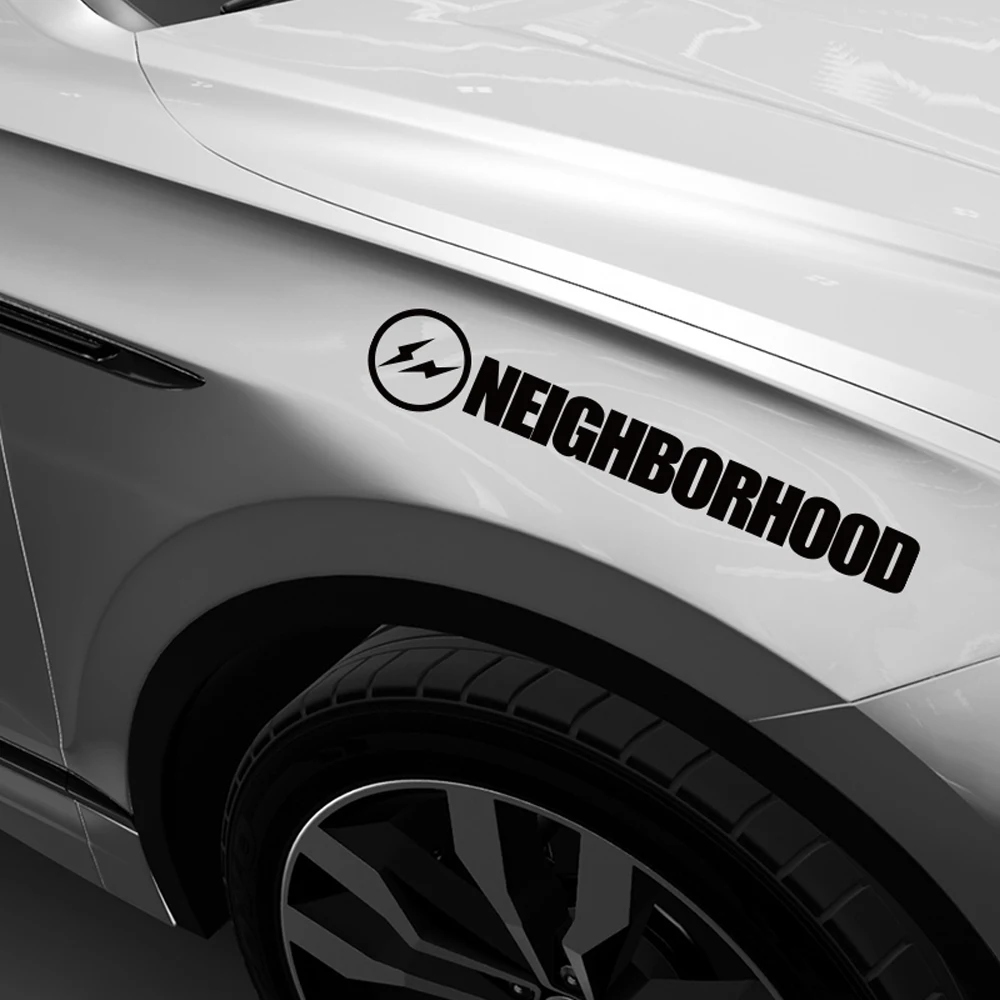 JDM Decorative Stickers "NEIGHBORHOOD " Reflective Decal Car Body Stickers Helmet Laptop Scratch Cover Sticker image 4