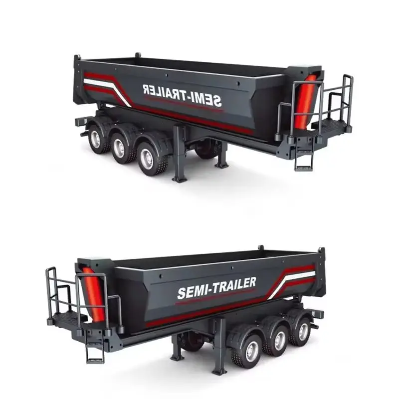 Huina 1/18 Rc Semi Dump Trailer Electric Lifting For Rc Tractor Truck 1501 1509 Tail Light Support Leg No Sound System Model Toy