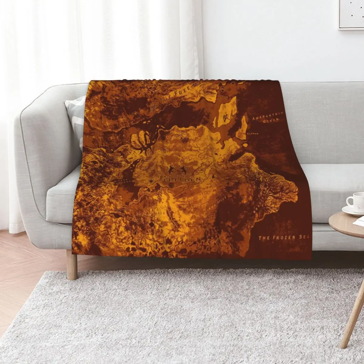 Age Dragon Map Fantasy RPG Game Gamer Warden Hero Inquisitor Gryphon Throw Blanket Warm for sofa Luxury Throw Blankets