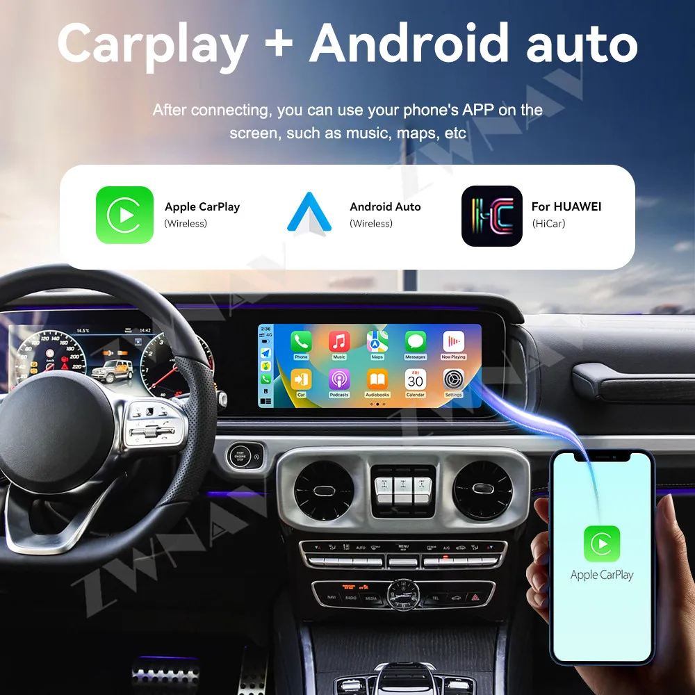 

Двойной 12,3-дюймовый сенсорный экран Android 13 для Mercedes-Benz G-Class (W463) 2023-2025 GPS-навигация Carplay Автомобильный радиоприемник Мультимедийный блок