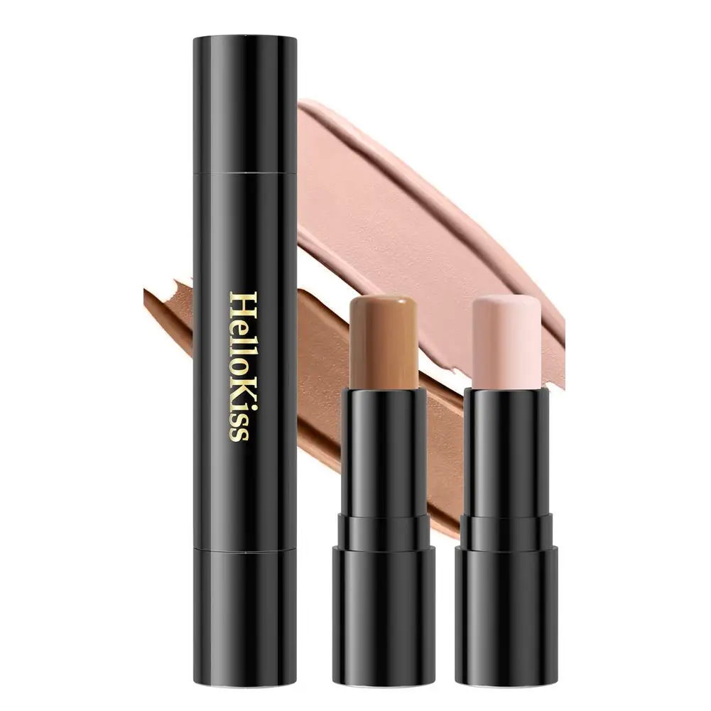 Dupla-cabeçada Face Contour Stick, Brown Bronzer Pen, Sombra, Corretivo, Destaque, Make Smooth Contour, Fundação, U4U3