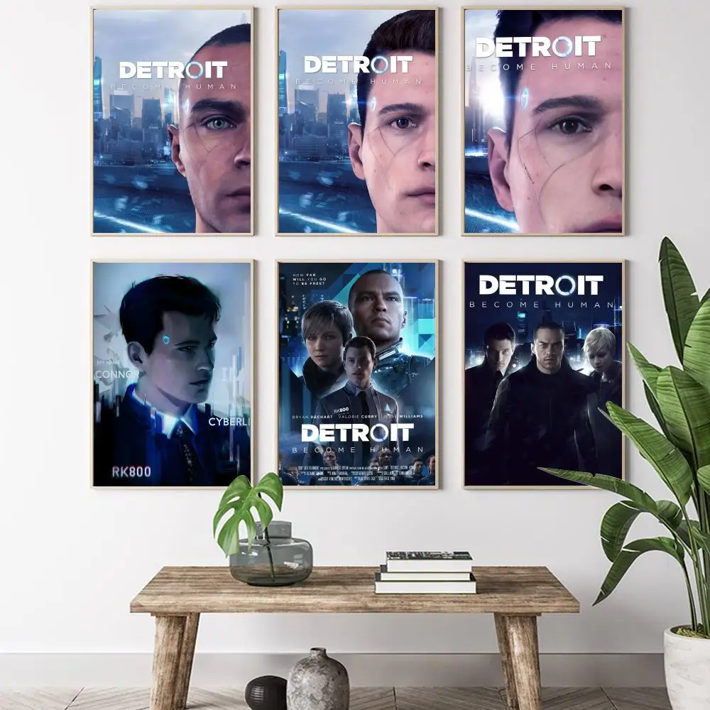 Sci-fi D-Detroit Become HumanS Movie Living Room Bedroom Canvas Wall Art Print Mural Home Decor Gift Unframed Decoration