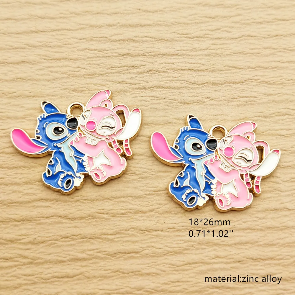 10pcs Cartoon Anime Charm for Jewelry Making Enamel Necklace Earring Bracelet Pendant Diy Accessories Alloy Metal Gold Plated