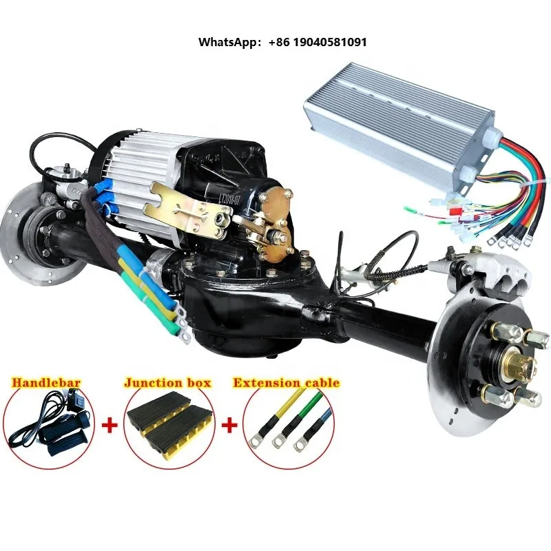 Four-wheel Kart Modification Accessories Handle Steering Horn 60v 1500w Rear Axle 87CM Rear Axle