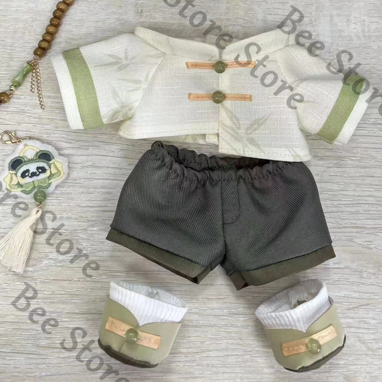 Geen attribuut poppenset Panda Chinese stijl 20 cm Draagbaar en afneembaar poppenkostuum Zomer oude stijl Hanfu