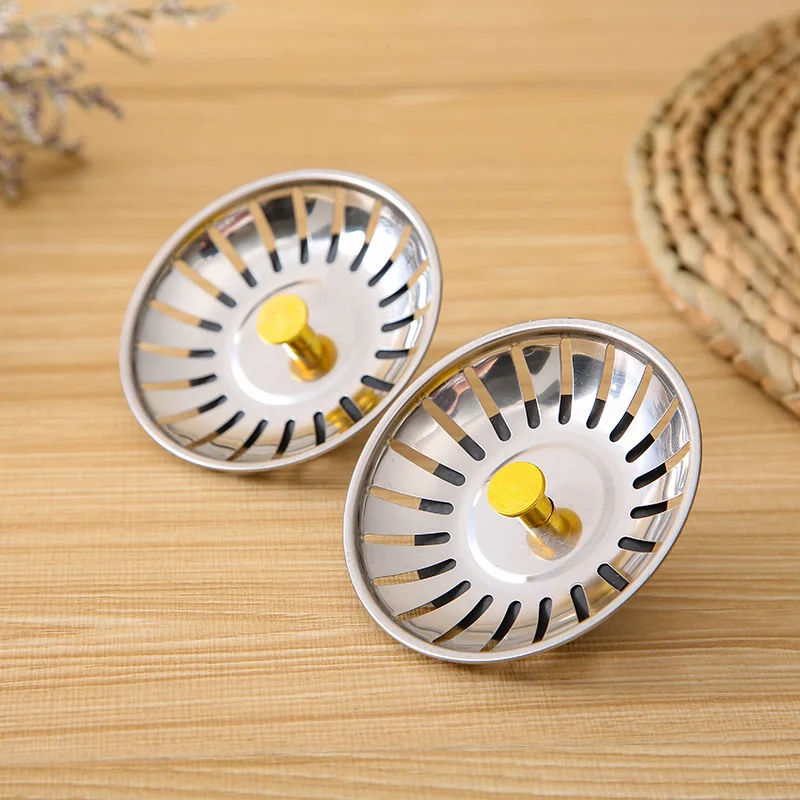 High Quality 78MM Bathroom Sink Strainer 304 Stainless Steel Water Stopper Sink Sink Water Filter Plug Kitchen Sink Accessories