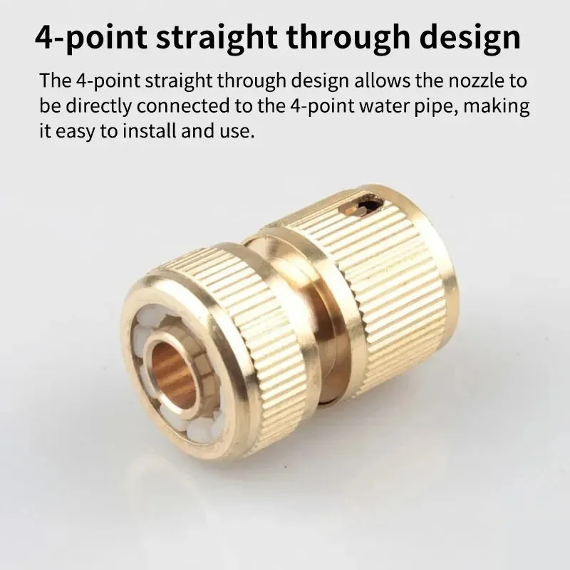4-way Water Quick Connector High Pressure Quick Coupling For Car Washer Water Gun Adapter Joints Garden Irrigation Accessories