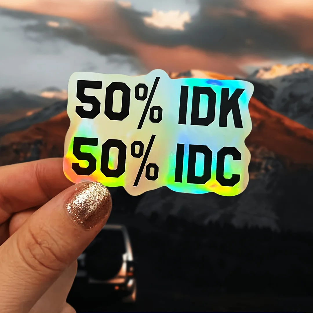 50% Understand Nothing Funny Quote Sticker Waterproof Vinyl Decal For Laptop Bottle Car DIY Decoration