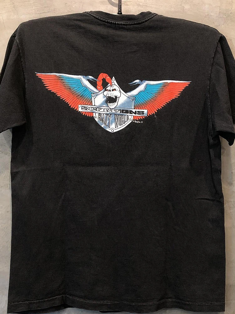 Classic Hip Hop Scorpions Band Men's Women's Short Sleeve T-Shirt Cotton Youth Fashion Summer Casual round Neck Tee