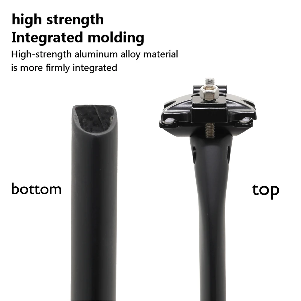 عمود مقعد من ألياف الكربون الهوائية، عمود مقعد على شكل حرف D لدراجة الطريق، مناسب لإطارات سلسلة Dogma F، إزاحة 5 مم/15 مم، 350 مم