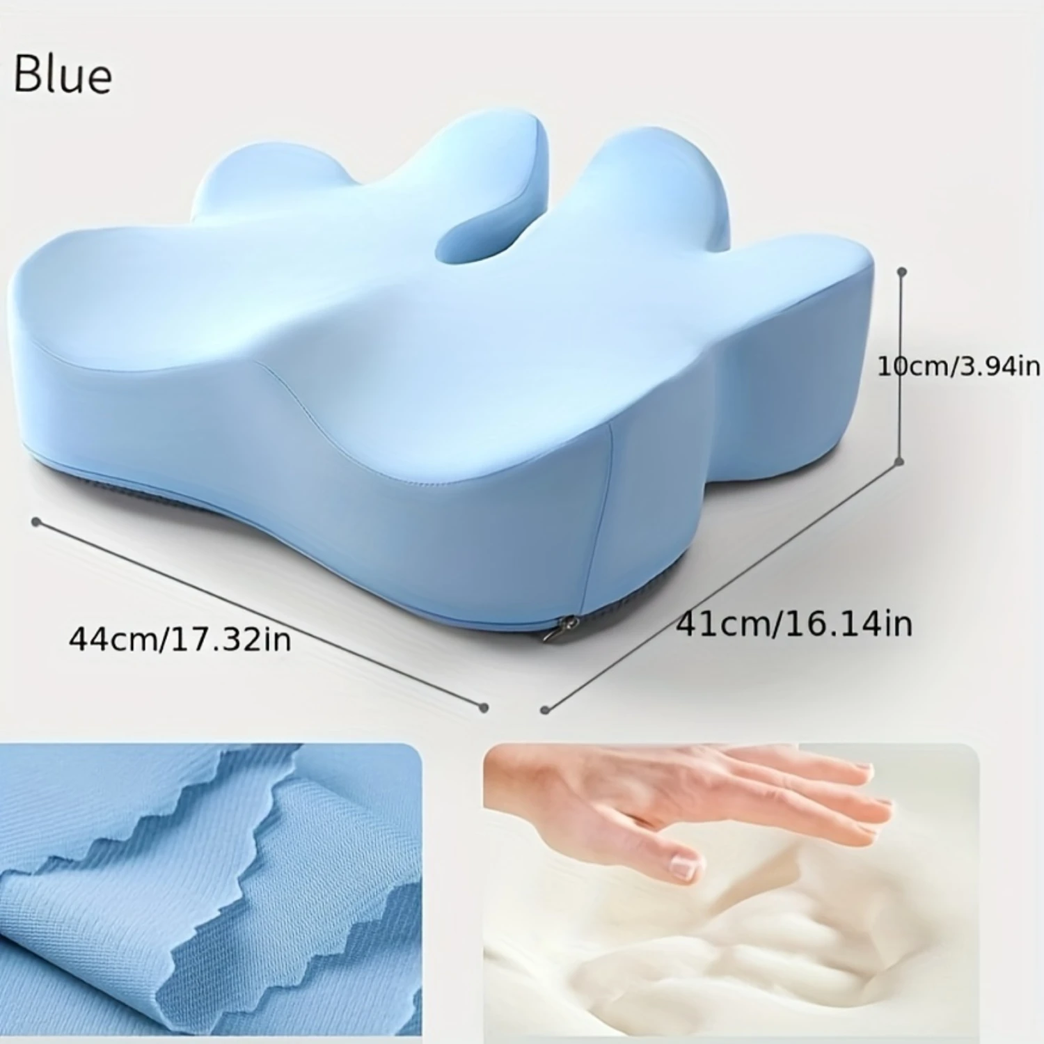 

1pc Memory Foam Heightening Cushion For Car And Office, Long Sitting Cushion, Seat Cushion For Desk And Chair, Cushion For Stude