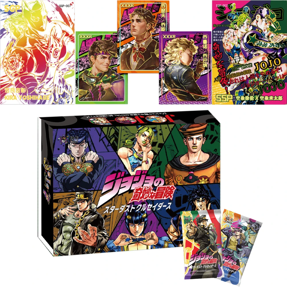 

2024 Latest product Japanese Anime JoJo Bizarre Adventure Character Collection rare Cards Game collectibles Children Toy Gifts