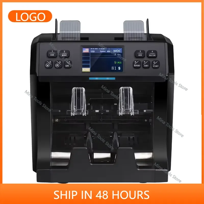 2026 Two Pocket Multi-Currency 2CIS Banknote Money Detector and Counting Machine