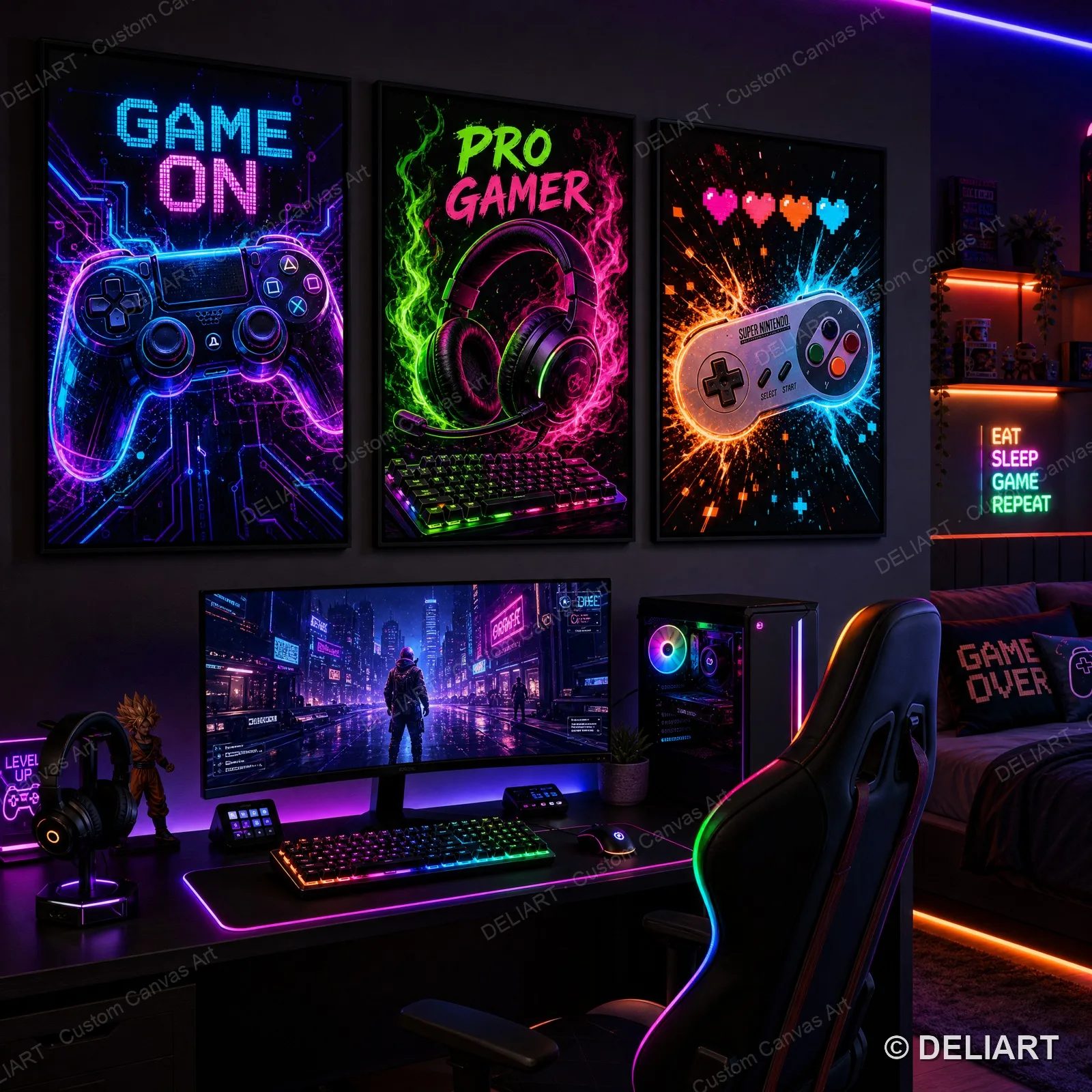 Esports Gaming Pcs - Conjunto de 1 e 3 Peças: