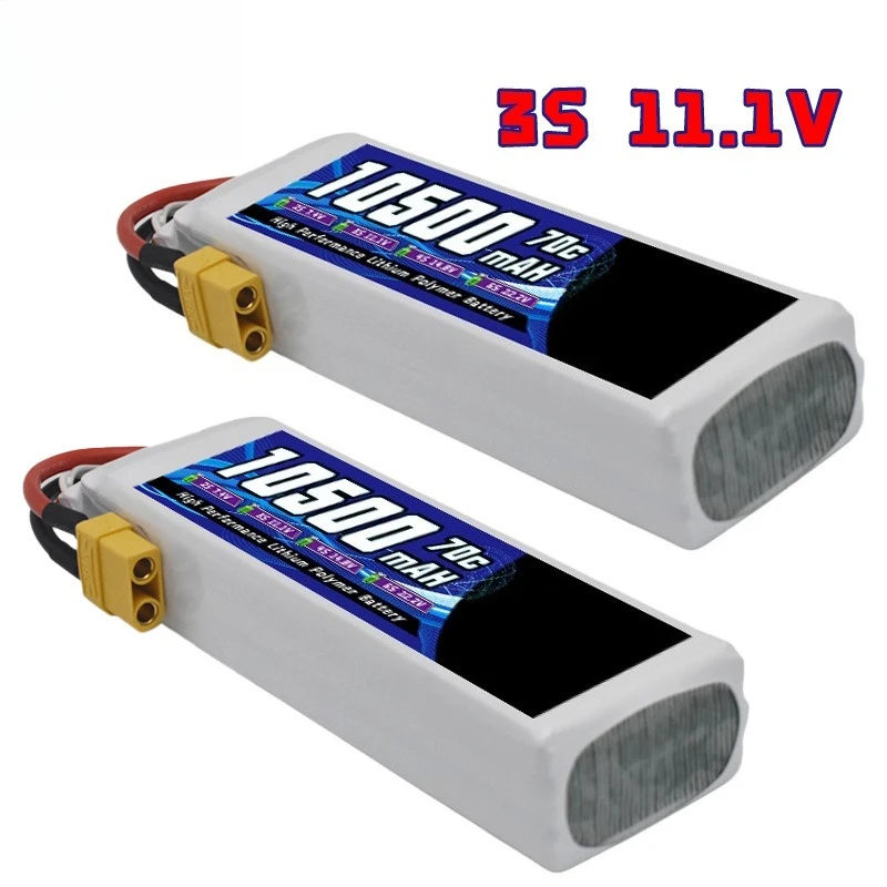 

10500mAh 3S 11.1V 70C Remote Control Helicopter RC Model Plant Protection Drone FPV Lithium Battery