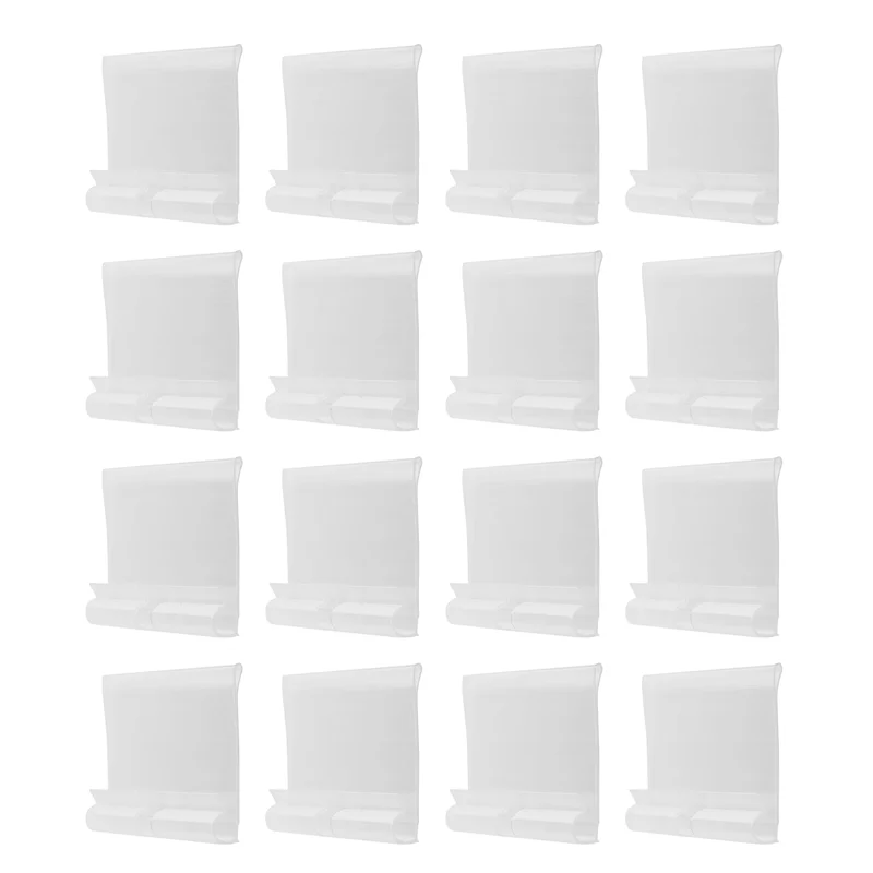 100Pcs Clear Plastic Label Holders for Wire Shelf Retail Price Label Holders Merchandise Sign Display Holder (6 x 4 cm)