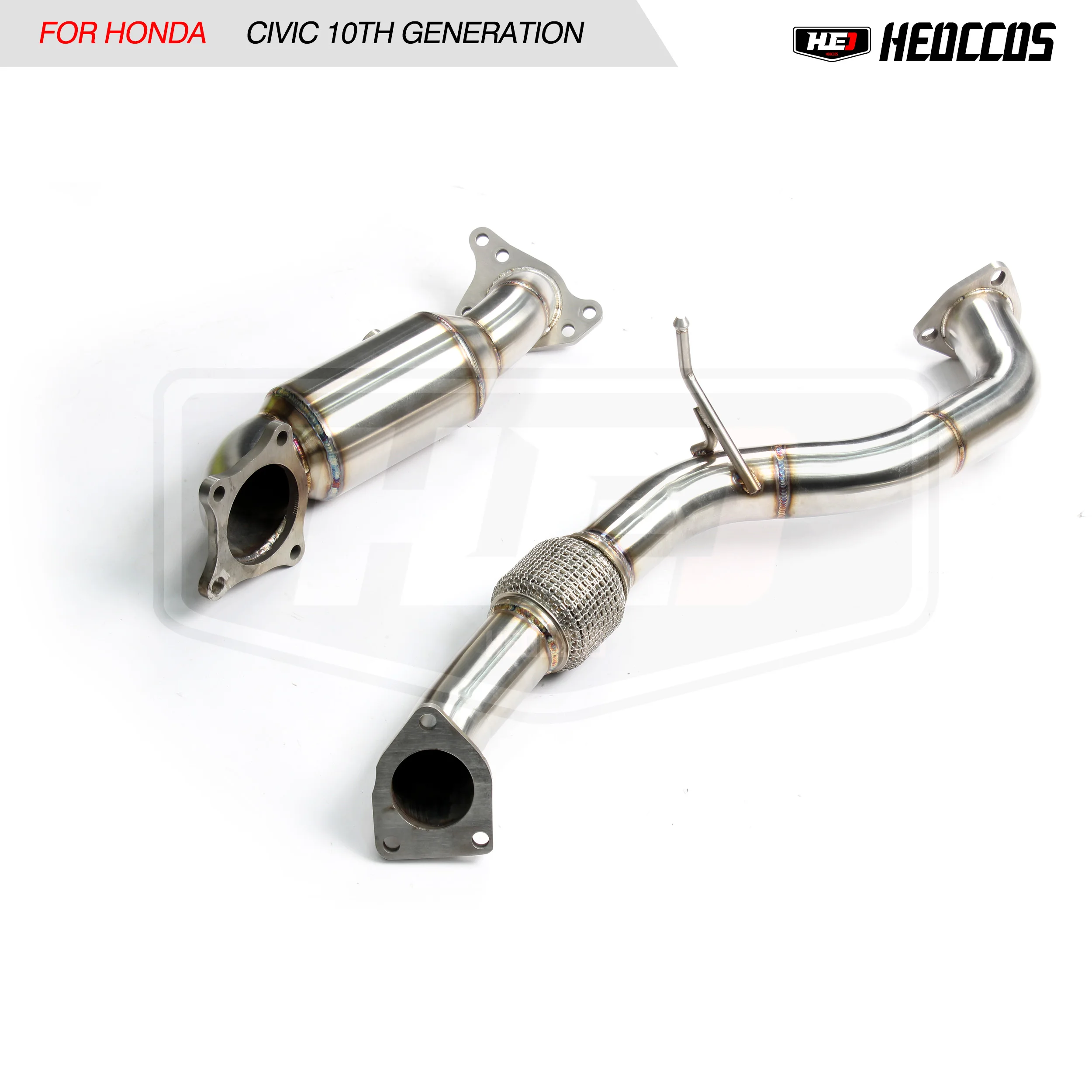 HEO performance exhaust system For Honda Civic exhaust tenth generation downpipe catalyst tube without cat tube