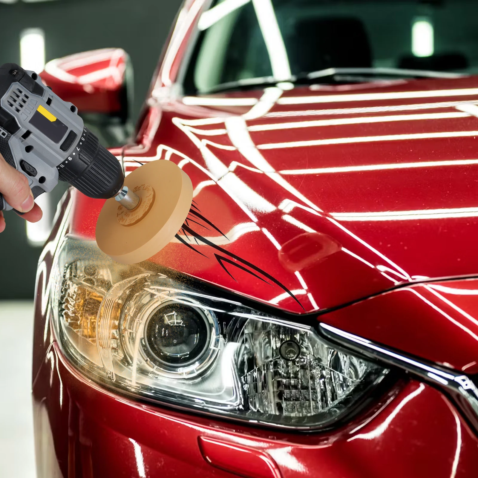 2Pcs Decal Remover Eraser Wheel 4inch Rubber Wheel Decal Removal Tool with Adapter Multi Purpose Rubber Eraser Wheel Safe Eraser