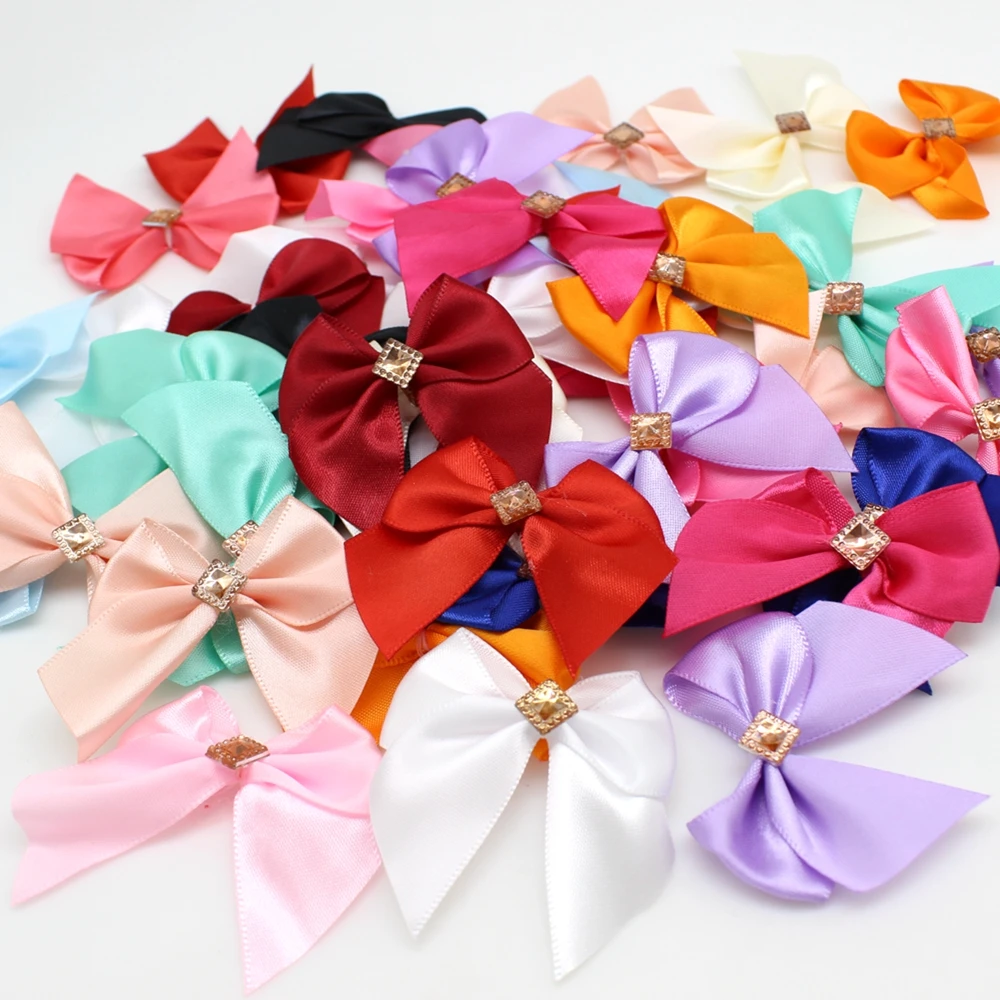 20 / 50PCS 50*50mm Ribbon Bows Decoration Diy Sewing Accessories Bows for Crafts Bowknot Handmade Craft Supplies Wedding Suppli