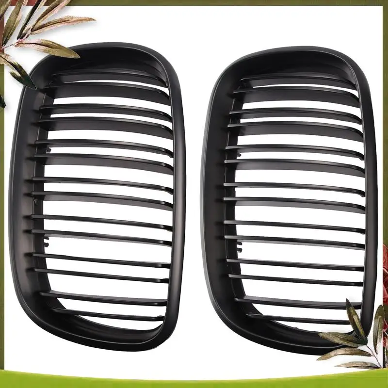 

AB98-матовый черный передний бампер с двойной планкой, передняя решетка для почек для BMW X5 X6 E70 E71 2007-2014